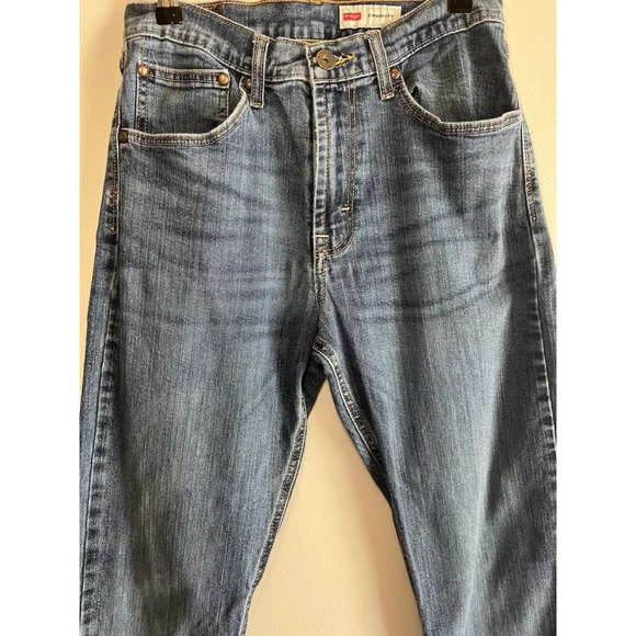 Wrangler Men's Blue Jeans Denim Straight Fit 30x30 Medium Wash Cowboy Ranchers - Picture 4 of 16